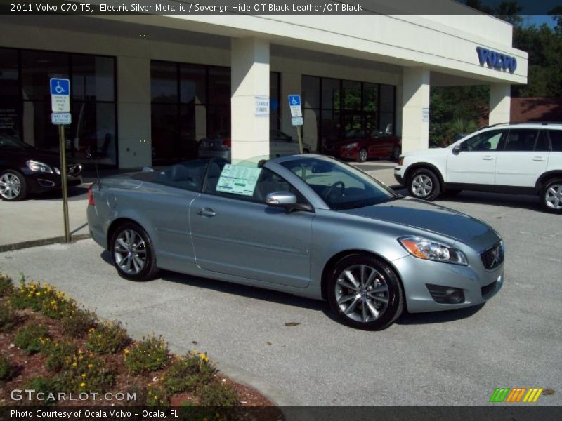 Electric Silver Metallic / Soverign Hide Off Black Leather/Off Black 2011 Volvo C70 T5