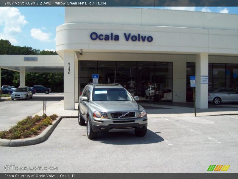 Willow Green Metallic / Taupe 2007 Volvo XC90 3.2 AWD