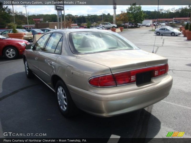 Light Sandrift Metallic / Taupe 2003 Buick Century Custom