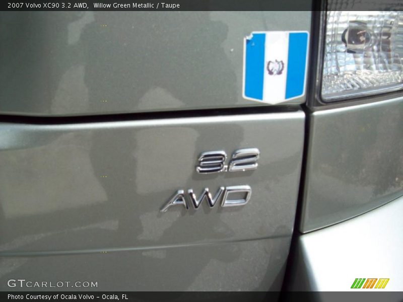 Willow Green Metallic / Taupe 2007 Volvo XC90 3.2 AWD