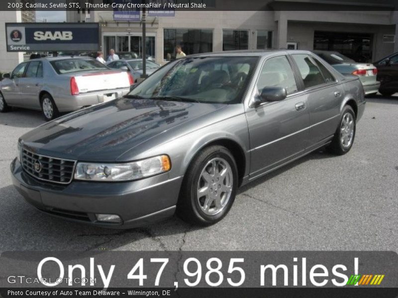 Thunder Gray ChromaFlair / Neutral Shale 2003 Cadillac Seville STS