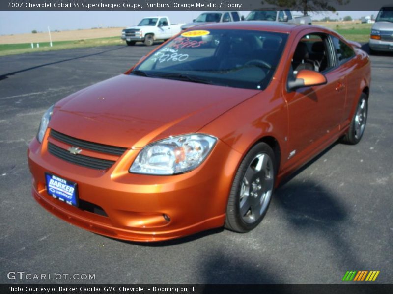 Sunburst Orange Metallic / Ebony 2007 Chevrolet Cobalt SS Supercharged Coupe