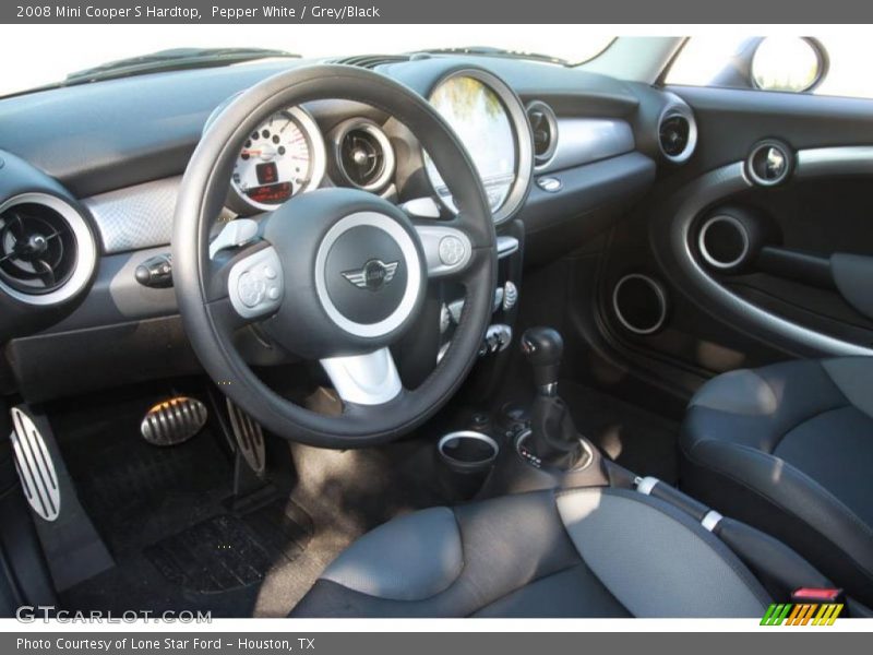 Pepper White / Grey/Black 2008 Mini Cooper S Hardtop