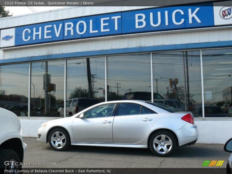 Quicksilver Metallic / Ebony 2010 Pontiac G6 Sedan