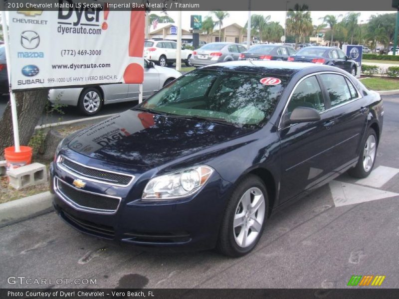 Imperial Blue Metallic / Titanium 2010 Chevrolet Malibu LS Sedan