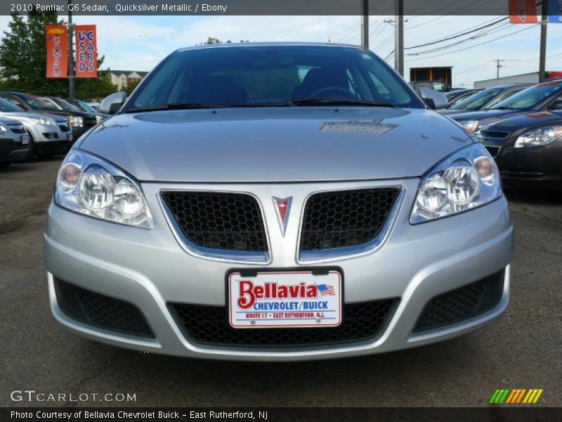 Quicksilver Metallic / Ebony 2010 Pontiac G6 Sedan