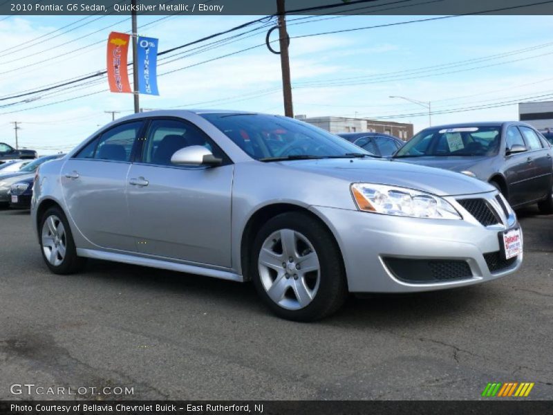 Quicksilver Metallic / Ebony 2010 Pontiac G6 Sedan