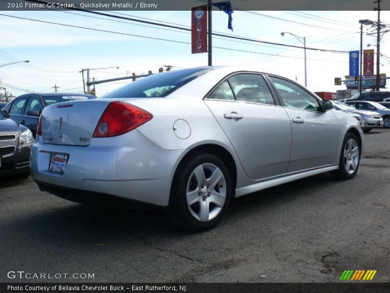 Quicksilver Metallic / Ebony 2010 Pontiac G6 Sedan