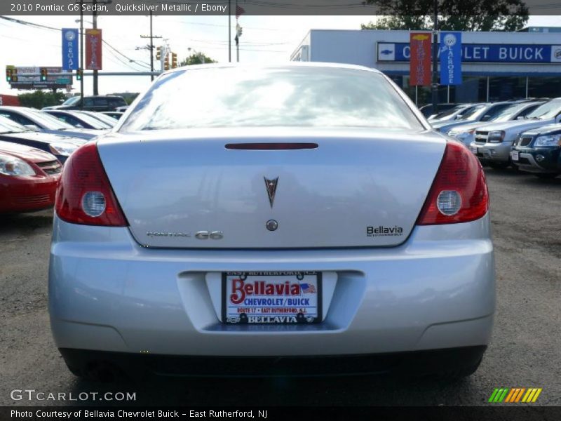 Quicksilver Metallic / Ebony 2010 Pontiac G6 Sedan