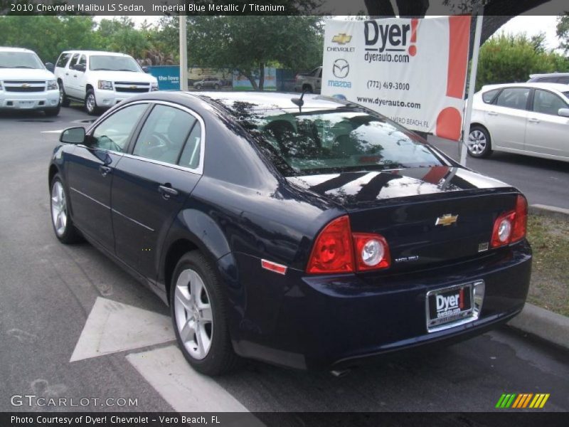 Imperial Blue Metallic / Titanium 2010 Chevrolet Malibu LS Sedan