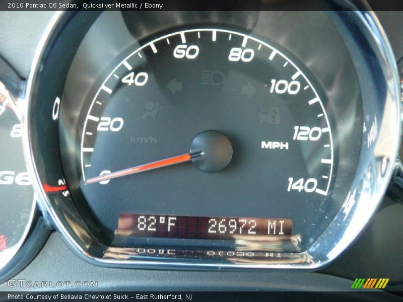 Quicksilver Metallic / Ebony 2010 Pontiac G6 Sedan