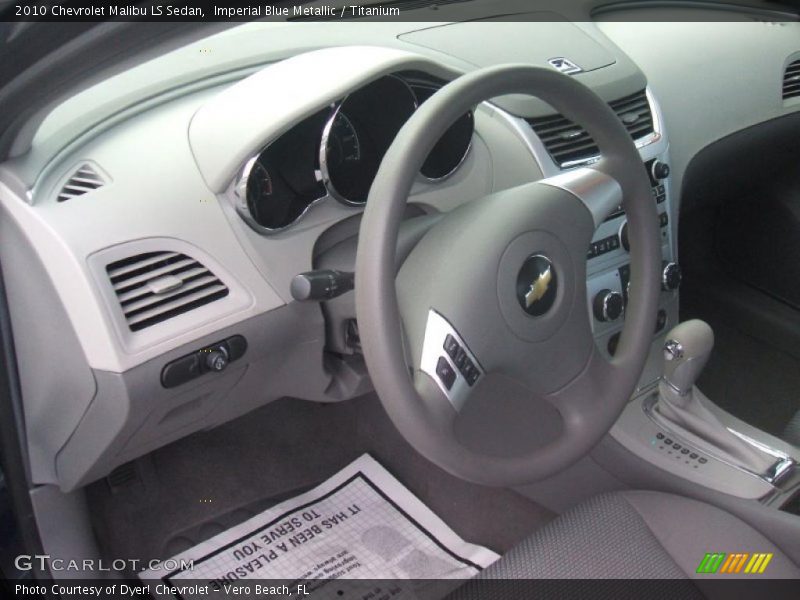 Imperial Blue Metallic / Titanium 2010 Chevrolet Malibu LS Sedan