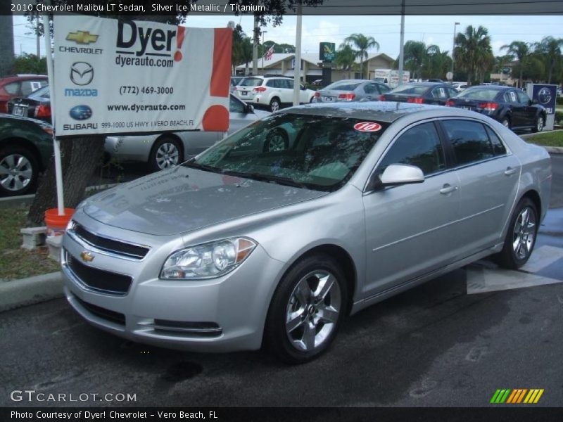 Silver Ice Metallic / Titanium 2010 Chevrolet Malibu LT Sedan