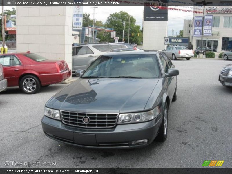 Thunder Gray ChromaFlair / Neutral Shale 2003 Cadillac Seville STS