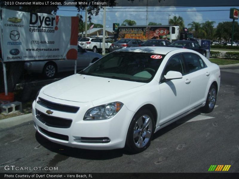 Summit White / Titanium 2010 Chevrolet Malibu LT Sedan