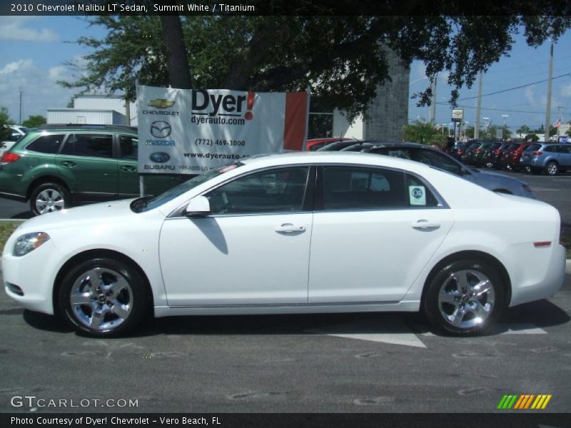 Summit White / Titanium 2010 Chevrolet Malibu LT Sedan