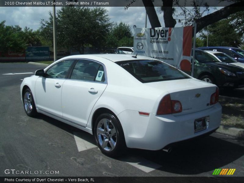 Summit White / Titanium 2010 Chevrolet Malibu LT Sedan