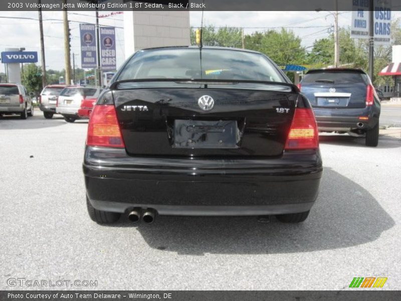Black / Black 2003 Volkswagen Jetta Wolfsburg Edition 1.8T Sedan