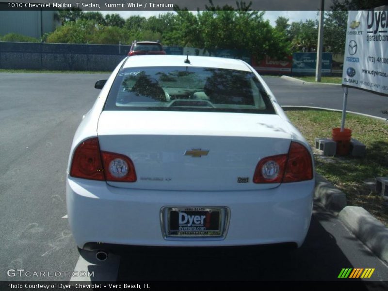 Summit White / Titanium 2010 Chevrolet Malibu LT Sedan