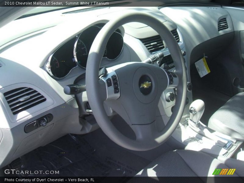 Summit White / Titanium 2010 Chevrolet Malibu LT Sedan