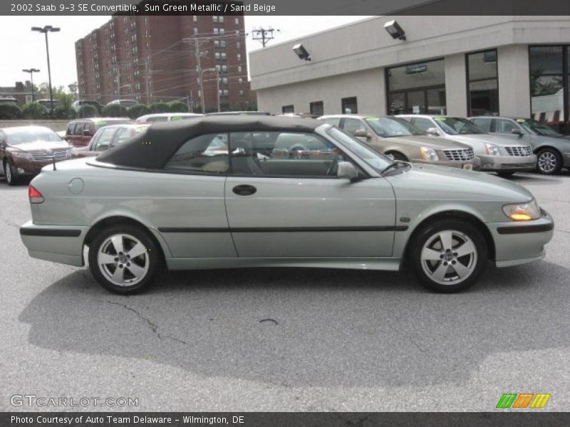 Sun Green Metallic / Sand Beige 2002 Saab 9-3 SE Convertible