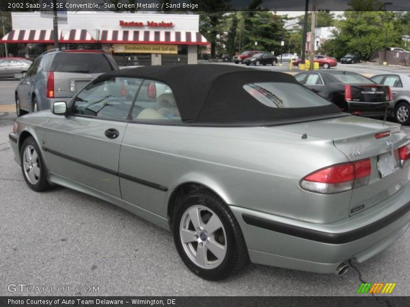 Sun Green Metallic / Sand Beige 2002 Saab 9-3 SE Convertible