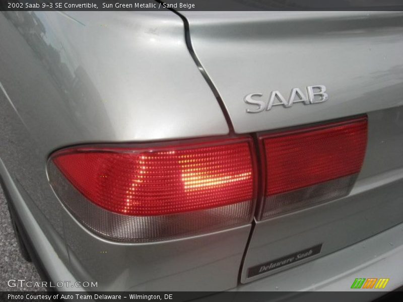 Sun Green Metallic / Sand Beige 2002 Saab 9-3 SE Convertible