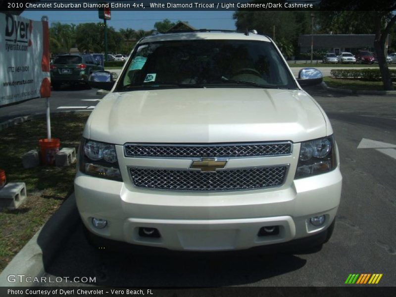 White Diamond Tricoat / Light Cashmere/Dark Cashmere 2010 Chevrolet Suburban Diamond Edition 4x4