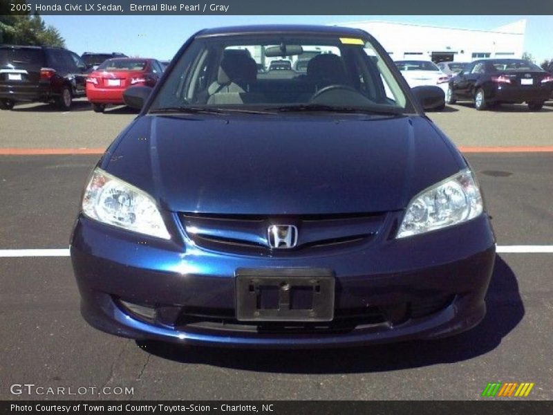Eternal Blue Pearl / Gray 2005 Honda Civic LX Sedan