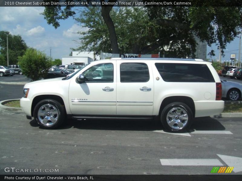 White Diamond Tricoat / Light Cashmere/Dark Cashmere 2010 Chevrolet Suburban Diamond Edition 4x4