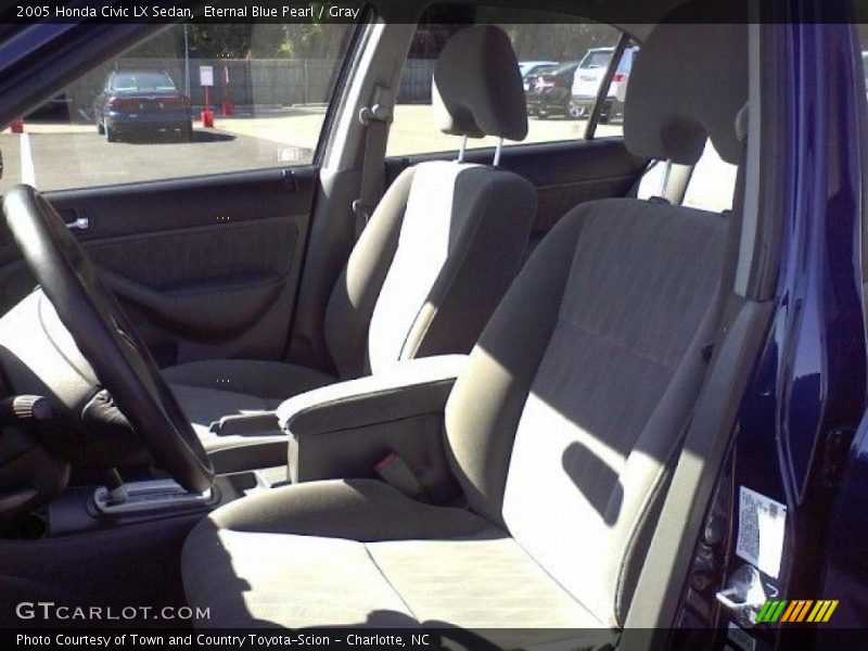 Eternal Blue Pearl / Gray 2005 Honda Civic LX Sedan