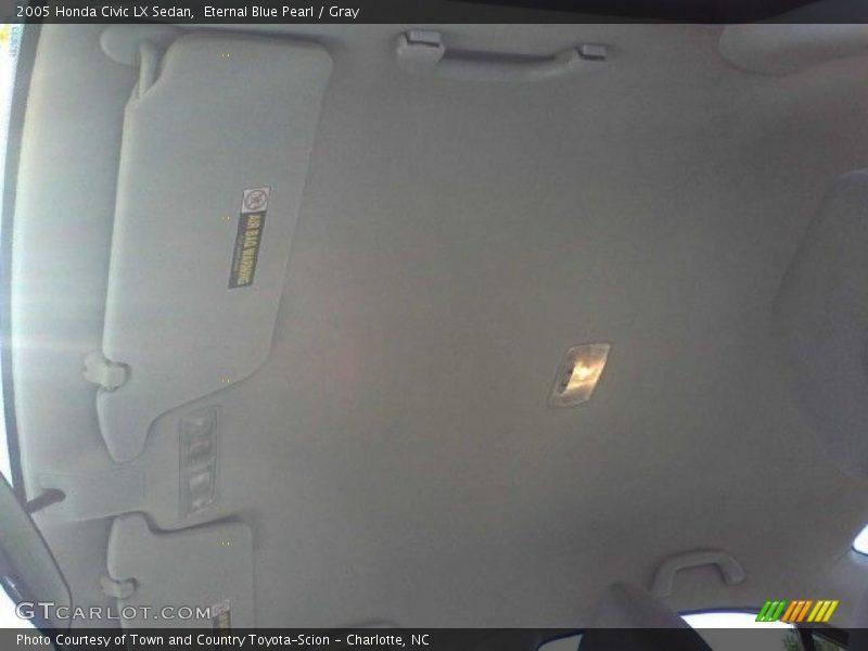 Eternal Blue Pearl / Gray 2005 Honda Civic LX Sedan