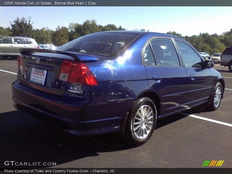 Eternal Blue Pearl / Gray 2005 Honda Civic LX Sedan