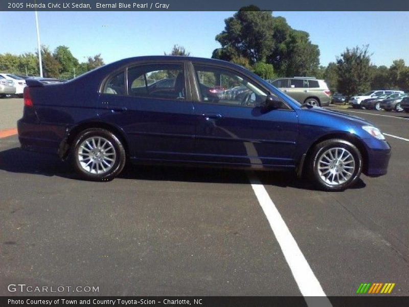 Eternal Blue Pearl / Gray 2005 Honda Civic LX Sedan