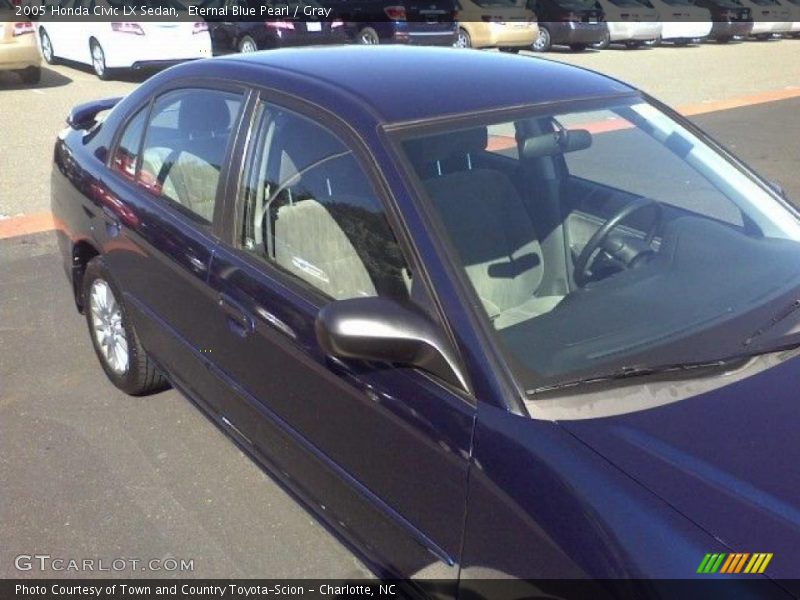 Eternal Blue Pearl / Gray 2005 Honda Civic LX Sedan