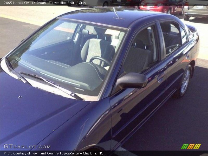 Eternal Blue Pearl / Gray 2005 Honda Civic LX Sedan
