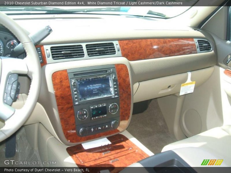 White Diamond Tricoat / Light Cashmere/Dark Cashmere 2010 Chevrolet Suburban Diamond Edition 4x4