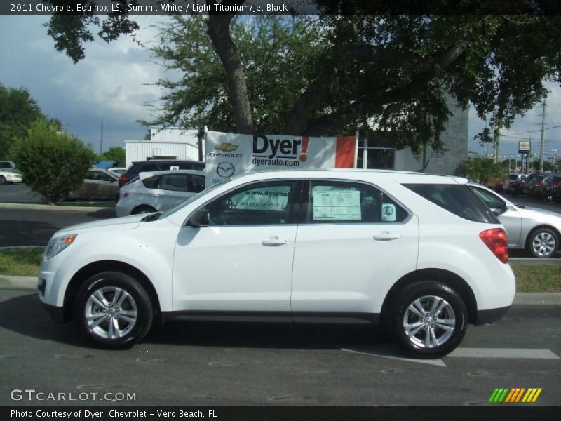 Summit White / Light Titanium/Jet Black 2011 Chevrolet Equinox LS