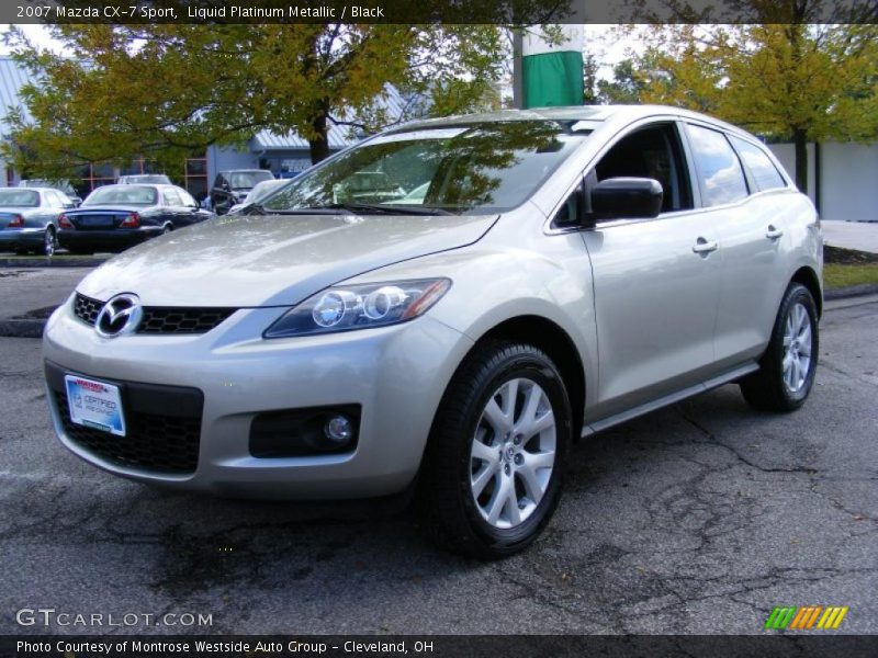 Liquid Platinum Metallic / Black 2007 Mazda CX-7 Sport