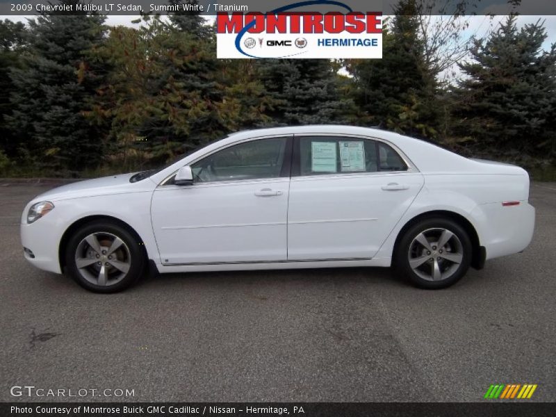 Summit White / Titanium 2009 Chevrolet Malibu LT Sedan