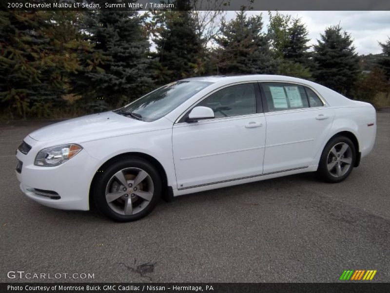 Summit White / Titanium 2009 Chevrolet Malibu LT Sedan