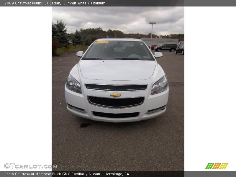 Summit White / Titanium 2009 Chevrolet Malibu LT Sedan