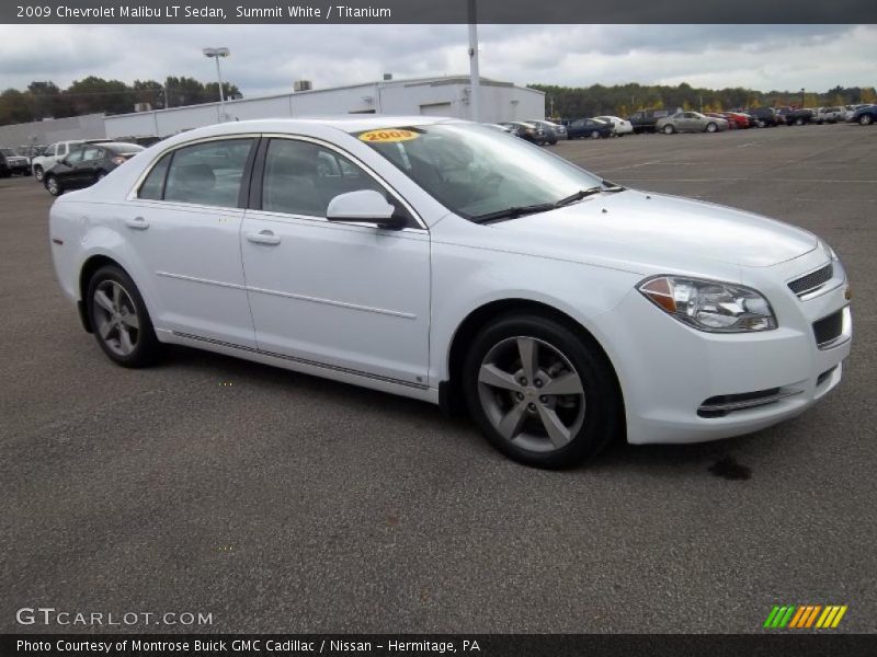 Summit White / Titanium 2009 Chevrolet Malibu LT Sedan