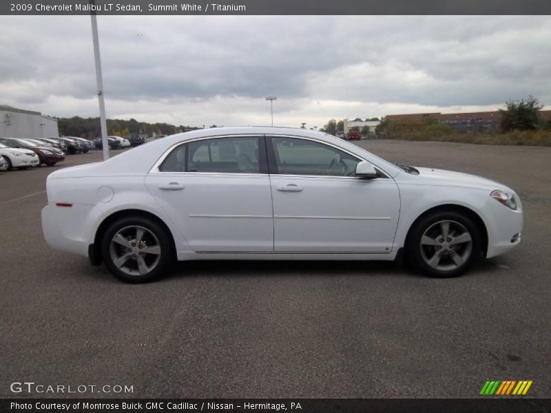 Summit White / Titanium 2009 Chevrolet Malibu LT Sedan