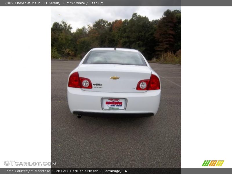 Summit White / Titanium 2009 Chevrolet Malibu LT Sedan