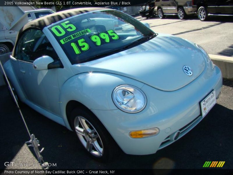 Aquarius Blue / Black 2005 Volkswagen New Beetle GLS 1.8T Convertible