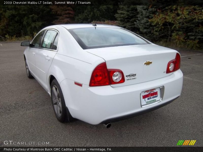 Summit White / Titanium 2009 Chevrolet Malibu LT Sedan