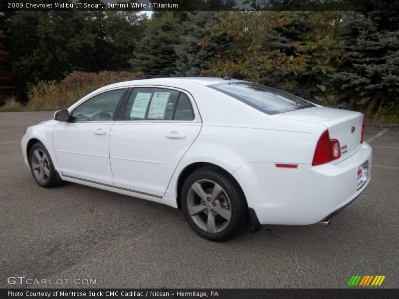 Summit White / Titanium 2009 Chevrolet Malibu LT Sedan
