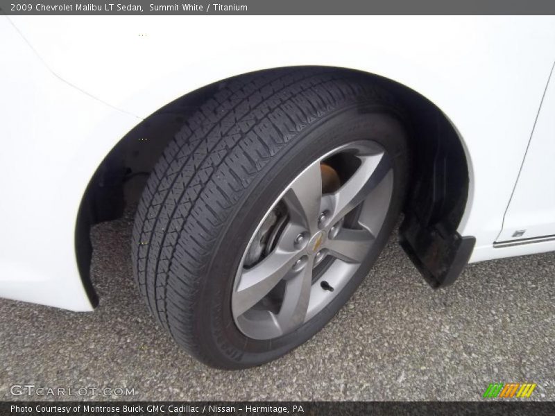 Summit White / Titanium 2009 Chevrolet Malibu LT Sedan