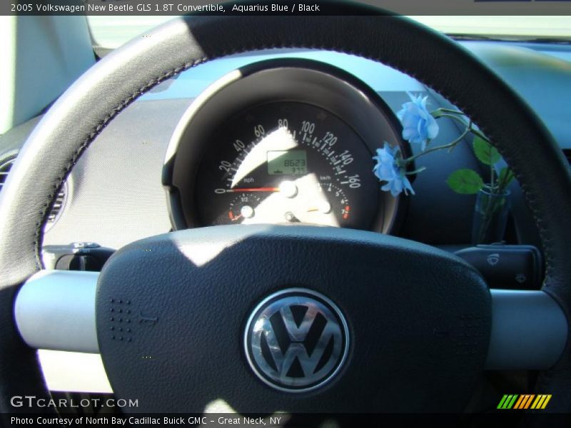 Aquarius Blue / Black 2005 Volkswagen New Beetle GLS 1.8T Convertible